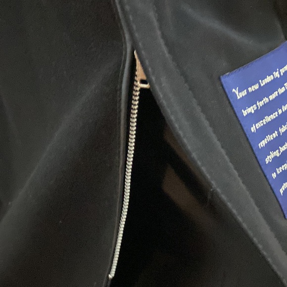 London Fog Black Trench Coat Stella removable lining Limited Edition Size 8 - Picture 10 of 13